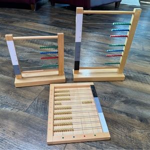 Montessori Small Bead Frame, Large Bead Frame and Flat Bead Frame Bundle/Lot